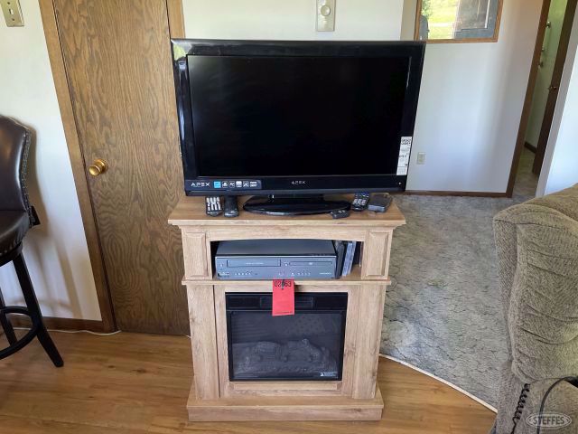 Electric fireplace w/TV, DVD/VCR, #2863